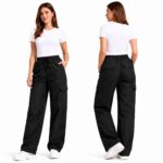 Professional Black Dog Grooming Cargo Pants with Multi Pockets