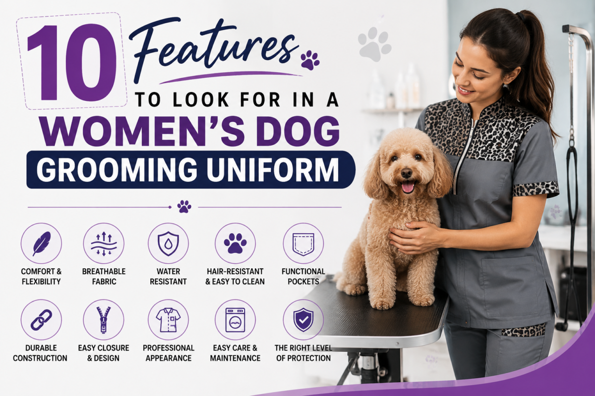10 Features of a Women’s Dog Grooming Uniform