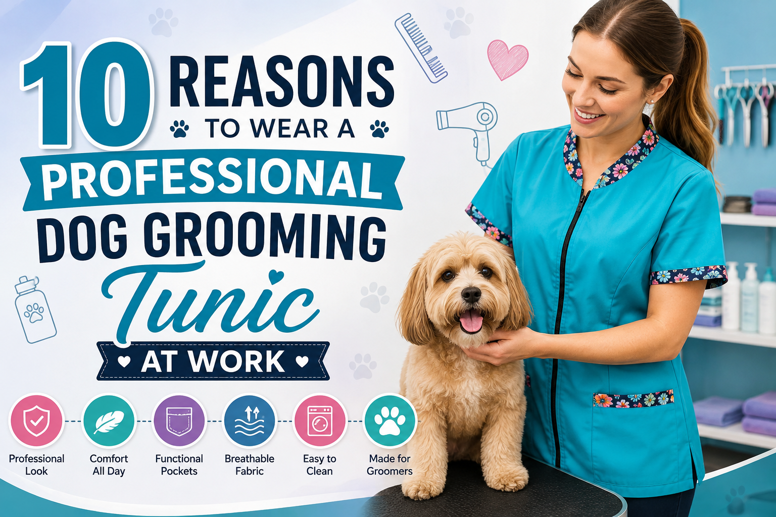 10 Reasons to Wear a Professional Dog Grooming Tunic
