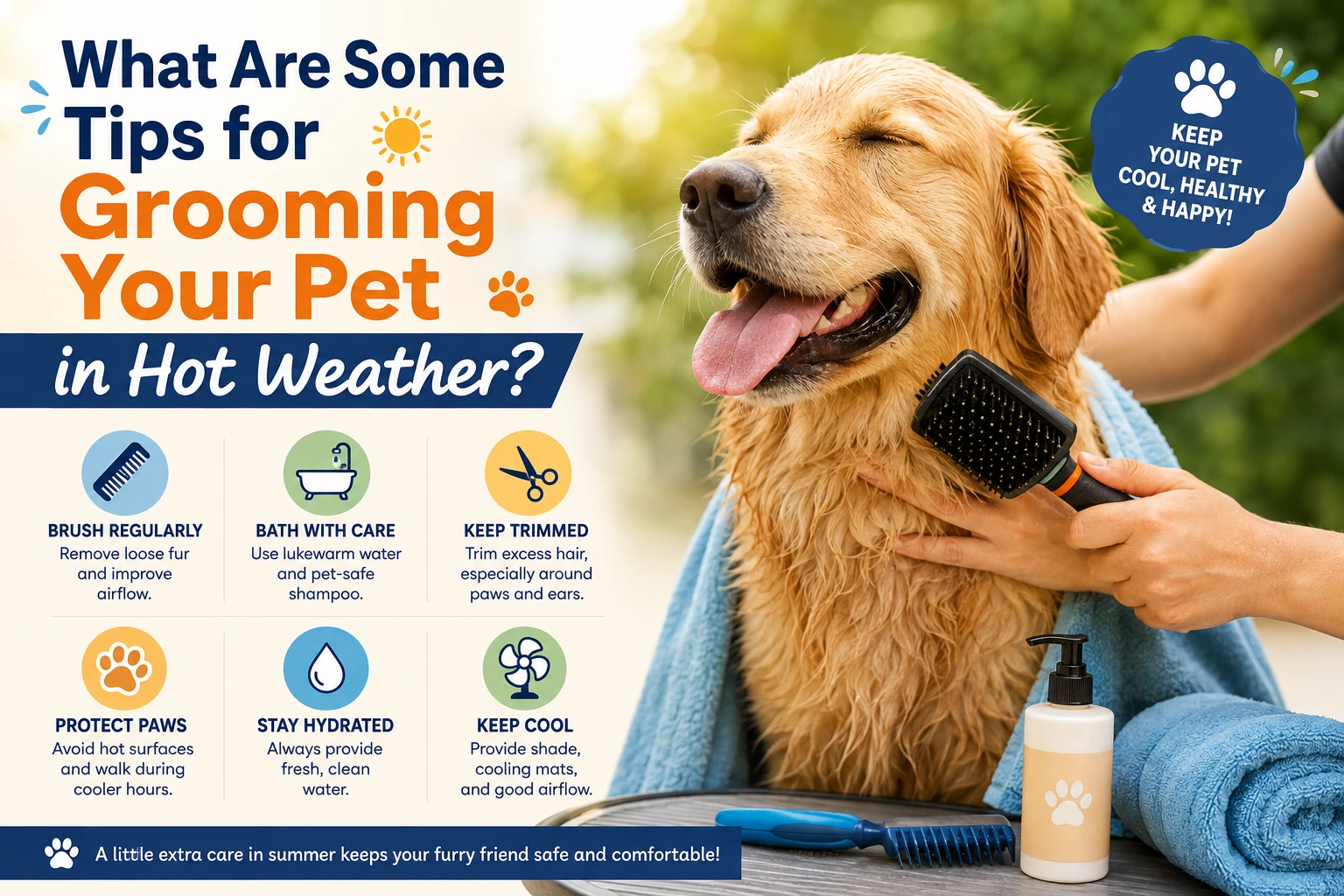 What Are Some Tips for Grooming Your Pet in Hot Weather?